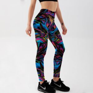 Legging Estampa Psicodélica Colorida