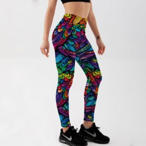 Legging Estampa Color Feathers 3D
