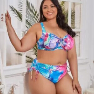 Biquini Push Up Cintura Alta Plus Size